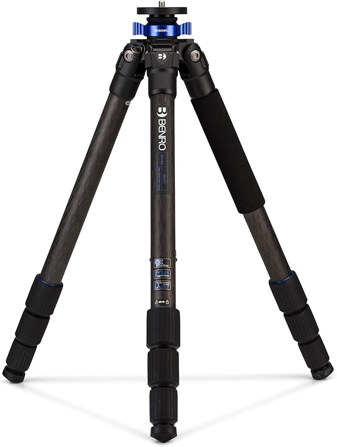 Benro Mach3 9X Carbon Fiber Series 3 Long Tripod, 4 Section, Twist Lock Legs, 69.7" Maximum Height, 35.3 Load Capacity- Black (TMA38CL) - Image 3