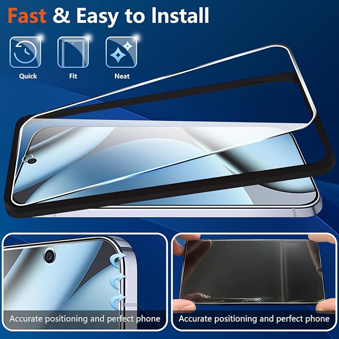 (3+2 Pack) Glass Screen Protector for Google Pixel 10 Pro with Camera Lens Protector,9H Tempered Glass,Fingerprint Unlock,Anti-Scratch,Bubble Free,Case Friendly - Clear - Image 8