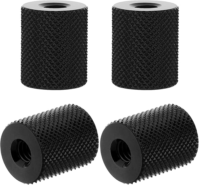 4 Pcs Double Female Thread Tripod Cylinder Adapter Screw 1/4 to 1/4 with Center 1/4-20 Thread Photography Equipment Camera Tripod Nut Accessories Suitable for Electric Rails and Light Stands by Vin+Beauty