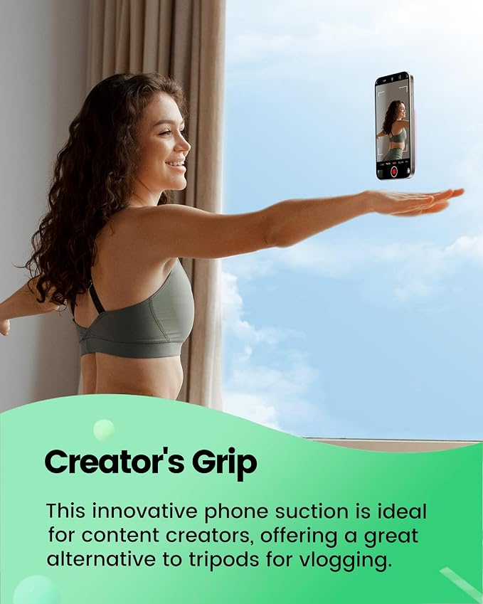 amBand Magnetic Suction Phone Mount for MagSafe Case, Silicone Sticky Grip Secure Holder for iPhone, Hands-Free Taking Photo/Recording Video/Live Streaming for Instagram Influencer/Creator, Hot Pink - Image 6