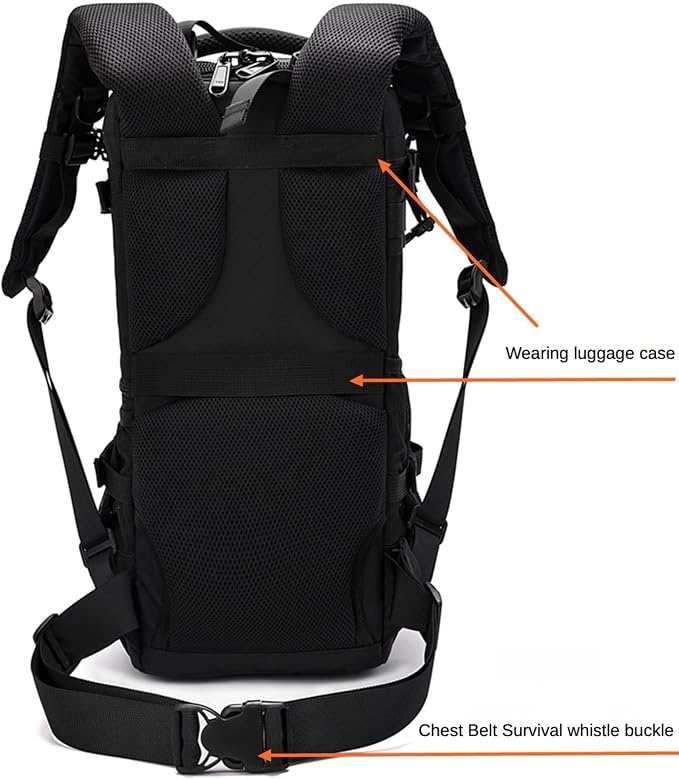 ZZQ&CCF Telephoto Lens Camera Backpack for Canon RF 200-800/100-500, Lens Case Bag for Nikon Z 180-600, Camera Pouch Compatible with Sony FE 200-600/FE 400-800/300— Camouflage - Image 9