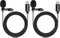 Movo M1 USB Lavalier Lapel Clip-on Omnidirectional Computer Microphone for Laptop, PC and Mac, Perfect Podcasting, Gaming, Streaming and Desktop Mic (20-Foot Cord) (Pack of 2) by Movo