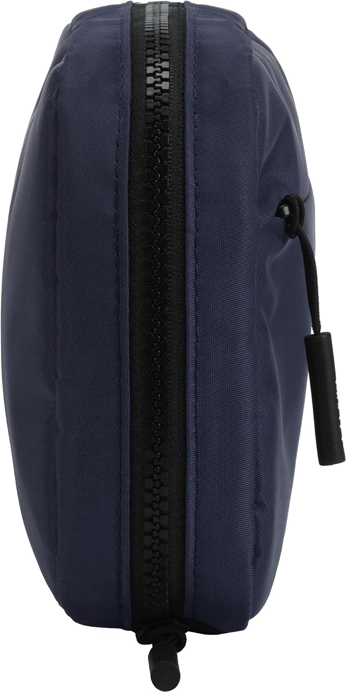 Incase Nylon Accessory - Electronics Organizer Bag - Small Travel Pouch for Cords - Camera Accessories - Compact Tech Bag with Faux-Fur Padded Compartment (Navy) - Image 4