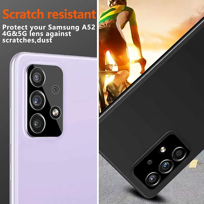 Ferilinso 3 Pack Screen Protector for Samsung Galaxy A52 4G&5G/A52s 5 | 9H+ Tempered Glass, Military-Grade Shatterproof, HD, Case Friendly, Easy Installation Bubble Free, with Camera Lens Protector - Image 4