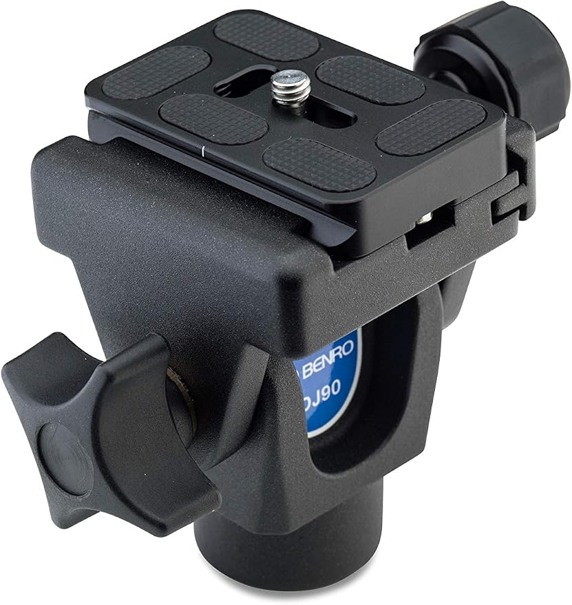 Benro Monopod Tilt Head – Compact Aluminum Video Head with 90° Tilt Range, 3/8"-16 Mount, 1/4"-20 Camera Screw & Fluid Motion for Monopods, Tripods & Video Rigs (DJ90) | Monopod tilt head with 10lb load capacity and quick-release plate for photography,... - Image 5