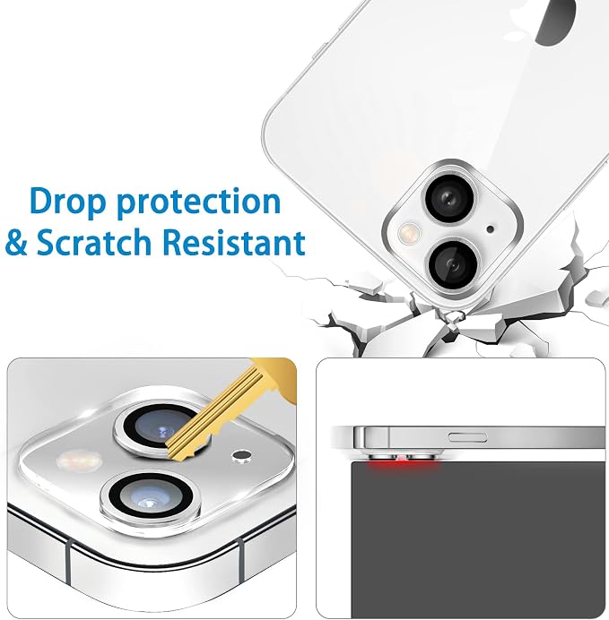 Dengduoduo 3 Pack Tempered Glass Camera Lens Protector for iPhone 13 6.1" & iPhone 13 Mini 5.4", Ultra HD, 9H Hardness, Anti-Scratch, Case Friendly, Easy to Install [No Affect on Night Shots] - Image 4