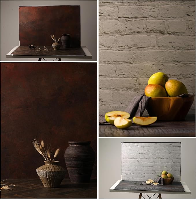 23 x 35 in Product Photography Backdrops, 10 Sheets, 20 Patterns | Double-Sided, Water-Resistant Backdrops for Food, Jewelry, Cosmetics, Crafts, Flat Lays and Content Creation - Image 3