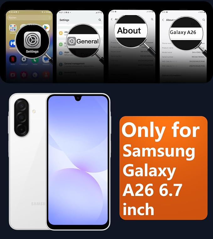 FNTCASE for Galaxy A26 5G Phone Case, Fit for Magsafe, Screen Protector | Translucent Matte, 14FT Military Grade Drop Protection, Slim Shockproof Protective, for Samsung A 26 4G Cover, Light Purple - Image 2