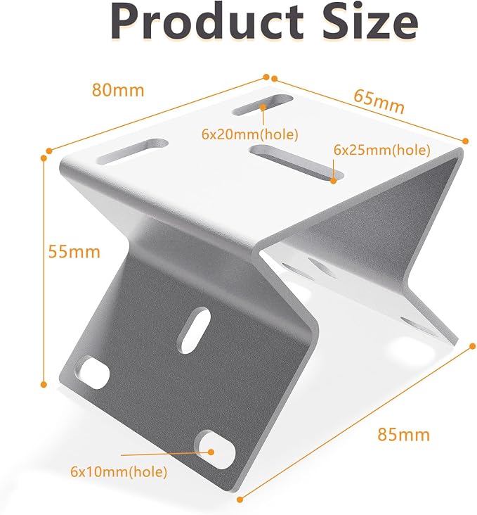 Outdoor Security Camera Corner Mount, White Metal Bracket, 4 Pack | 90-degree clamp, 2.2-4.3 in diameter range, eaves and stairwell placement, hardware included - Image 2