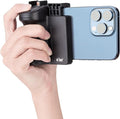 KIWIFOTOS Phone Camera Grip with Remote Shutter Cold Shoe Mount | Fits 2.3-3.3" phones inch. for iPhone 17 16 15 Pro S26 S25, vlog & selfie. Cold shoe for mic/light. 1/4" tripod thread. by KIWIFOTOS