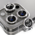 Choiche for iPhone 16 Pro/iPhone 16 Pro Max Camera Lens Protector | Ultra HD, Bling 9H Tempered Glass Camera Cover Screen Protector Metal Ring Decoration Accessories (Diamond-Titanium Natural) by Choiche