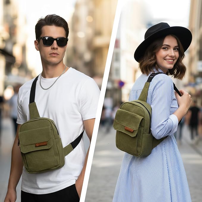 TULLIO Camera Bag Purse Small Sling Crossbody Shoulder Case for Women Men | Waterproof 16A Canvs Compact Lightweight Everyday Shockproof Padded Pack with Rain Cover for DSLR Mirrorless Photography - Image 7