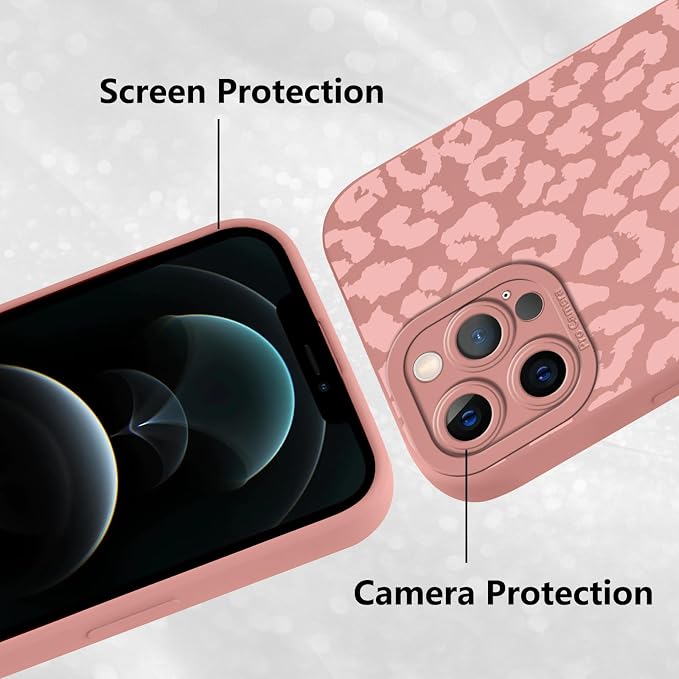 Cute Pink Cheetah Print Phone Case for iPhone 12 Pro Max 6.7" | Aesthetic Leopard Pattern Design Cover Full Camera Lens Protective Shockproof Soft Slim TPU Funda for Women Girls - Image 5