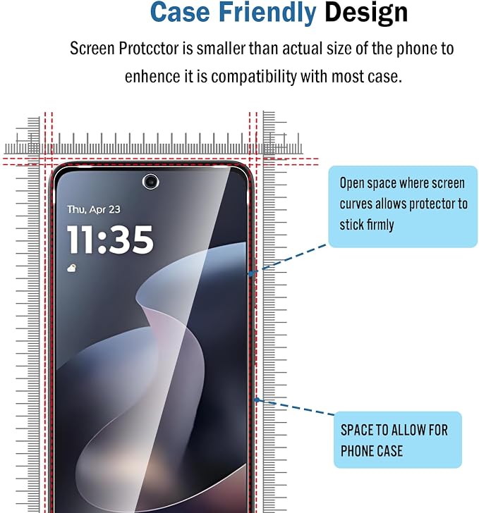 2+2 Pack for Moto G 2026/2025 Screen Protector with Camera Lens Protector,with Alignment Frame，9H Tempered Glass Film,HD Clear Scratch Resistant,Bubble-Free for Moto G 5G 2026 Screen Protector - Image 3