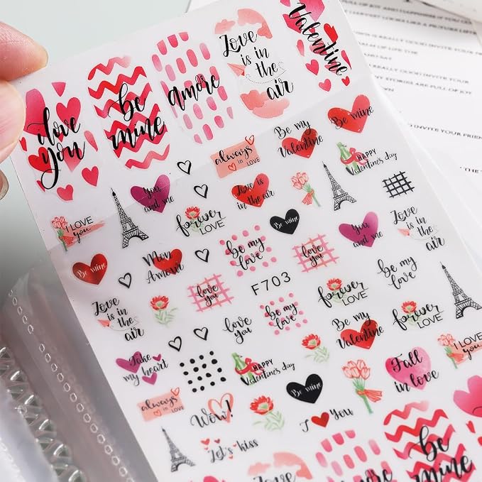 Fcozpjk 1Pcs 40 Slots Transparent Nail Stickers Storage Book Album | Organizer for Nail Decals Collecting Empty Display Book Collecting Holder Binder Case Sticker Storage Case DIY Nail Tools - Image 6