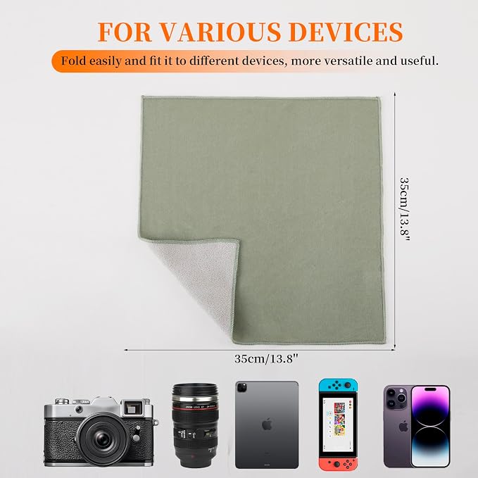 Self-Adhesive Camera and Lens Protective Wrap, Green, 13.8 x 13.8 in | Soft Wrap Protects Cameras, Lenses, Phones and Gear from Scratches and Bumps in Storage, Camera Bags or on the Go - Image 3