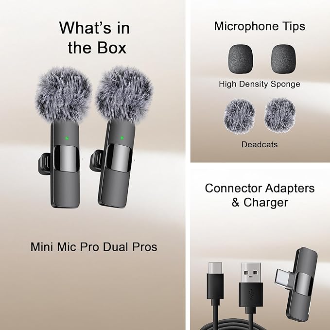 Mini Mic Pro (Latest Model – #1 Microphone for iPhone & Android, Wireless Mini Microphone, Clear Voice, Noise Cancelling, Lavalier Mic for TikTok, YouTube & Interviews (iPhone 15+) - Image 6