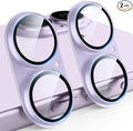 TAURI 2 Pack for iPhone 17 Camera Lens Protector, Lavender | Full Coverage Military-Grade Shatterproof, Upgrade AR Anti-Reflection Ultra Clear Transmission & Case Friendly by TAURI