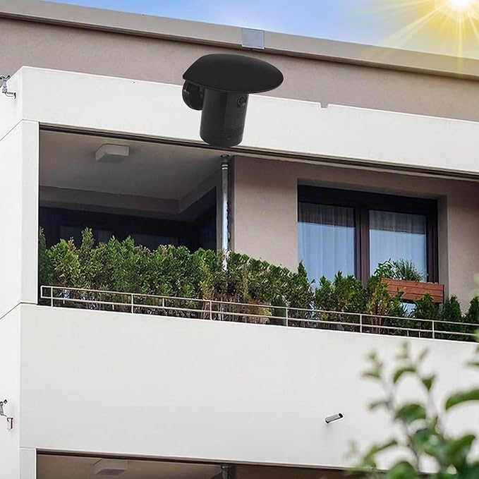 Sun Rain Shade Camera Cover Compatible with Ring Outdoor Cam Plus | Weatherproof Camera Protective Shield for Resistant UV, Anti Glare,Easy to Install,Black - Image 3