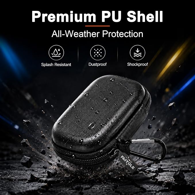 PAIYULE Hard Drive Case for SANDISK Extreme Portable SSD (New Model) | Fits 1TB, 2TB and 4TB SSDs, with SD Card Pocket,Elastic Strap,Mesh Pocket and Carabiner,Not fits for Pro,Case Only Black - Image 5
