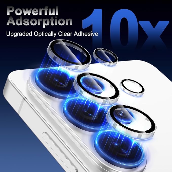 Meshine for Samsung Galaxy S26 Ultra Camera Lens Protector,Scratch Proof,Strong Adsorption,9H Hardness with Metal Ring Camera Cover,Ultra Thin Case Friendly, Accessories Lens Protector,Clear - Image 5