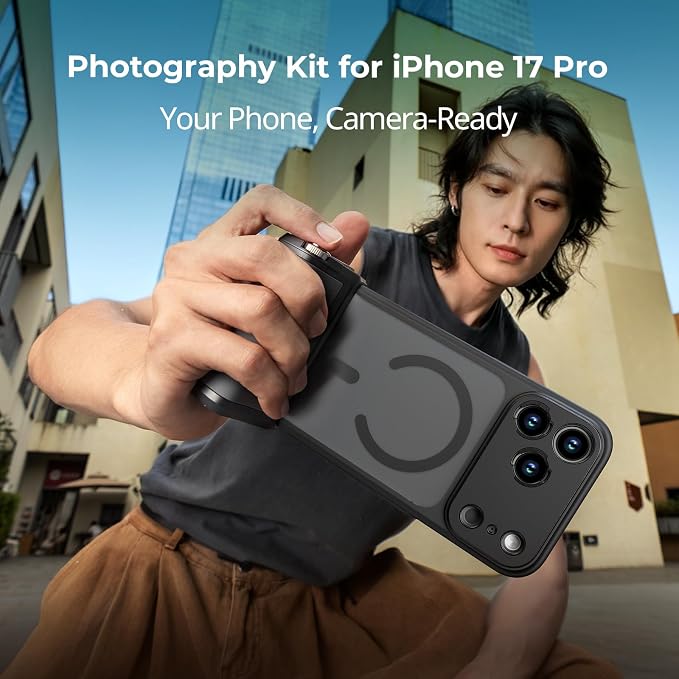 SmallRig FilMov Photography Grip+Phone Case Kit for iPhone 17 Pro, Ergonomic Grip with Shutter & Zoom, Built 3400mAh Battery Wireless Remote, Phone Creator Kit for Filmmaking, Selfie, YouTube-5553 - Image 2