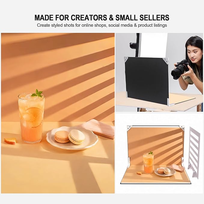 Yoocheese Photo Backdrop for Product Photography, Tabletop Kit, 16.5x11.7in | Create product photos with realistic backgrounds for food, jewelry and small products for content creators and online sellers - Image 6