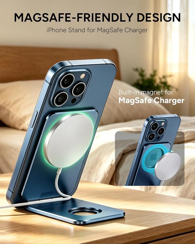 1ST IDEA for MagSafe Tripod Stand Ultra-Thin 0.23" | Aluminum Alloy Magnetic Tripod for iPhone, Flexible 20x Magnet Phone Stand Gift Accessories for Women Men for iPhone 17 16 15 14 13 12 Series - Image 8