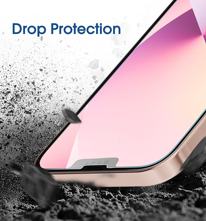 amFiIm OneTouch for iPhone 13 Mini Screen Protector 5.4" Tempered Glass | Auto-Alignment, 30s Install, Bubble Free, 9H Hardness, Scratch & Drop Protection, HD Clear, Case Friendly, 2 Pack (13M-5.4'') - Image 5