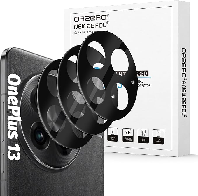 Orzero (3 Pack) Camera Lens Protector Compatible for OnePlus 13, Protector de Cámera Tempered Glass 9H Precise Camera Cutouts High Definition Anti-Scratch Does Not Affect Night Shots and Flash by JumpIntoOrzeroLet%E2%80%99sExploreLikeNeverBefore