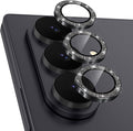 Meshine for Samsung Galaxy Z Fold 8 Ultra Camera Lens Protector,Scratch Proof,Strong Adsorption,9H Hardness with Metal Ring Camera Cover,Case Friendly,Accessories Lens Protector,Glitter Black by Meshine