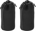 PATIKIL Camera Lens Bag, 2x 3.5" IDx9.8 H Neoprene Lens Pouch with Thick Protective Lenses for DSLR, Black by PATIKIL