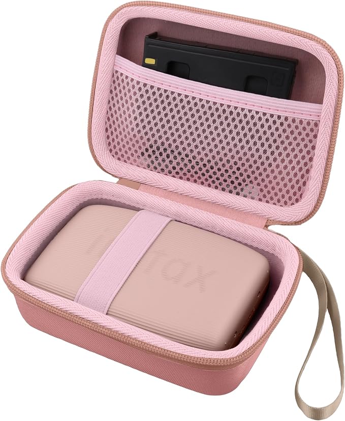 Hard Travel Case for Fujifilm Instax Mini Link+ & Link 3/2 Printer | Shockproof, With Handle, Hard Shell Exterior, Storage Compartment, Portable Carrying Box, Soft Pink Case - Image 2