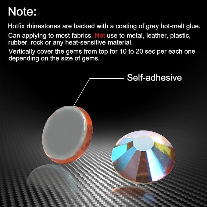 Jollin Hotfix Rhinestones Flatback Crystal Gems 4.8mm SS20, Dawnlight | 1440pcs Hot Fix Crystals Glass Rhinestones for Bedazzling, Crafting, Clothes, Shoes & Accessories DIY Decoration - Image 5