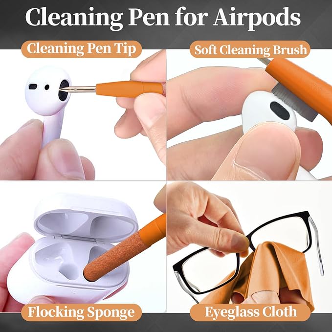 Cell Phone Camera Tablet Touch Screen Cleaner for iPhone Speaker, Hatstart Laptop Computer PC Keyboard Brush Cleaning kit for MacBook Airpods iPad MacBook, All in One Electronic Cleans Kits for Gamer - Image 4