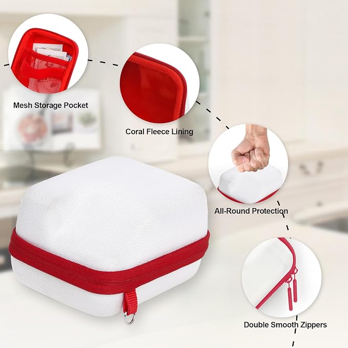 Protective Case for Polaroid Go Instant Film Camera - Camera Bag Compatible with Polaroid Go 9035/9071/ 9070 Storage Case Travel Carry Bag with Wrist Band - White - Image 2