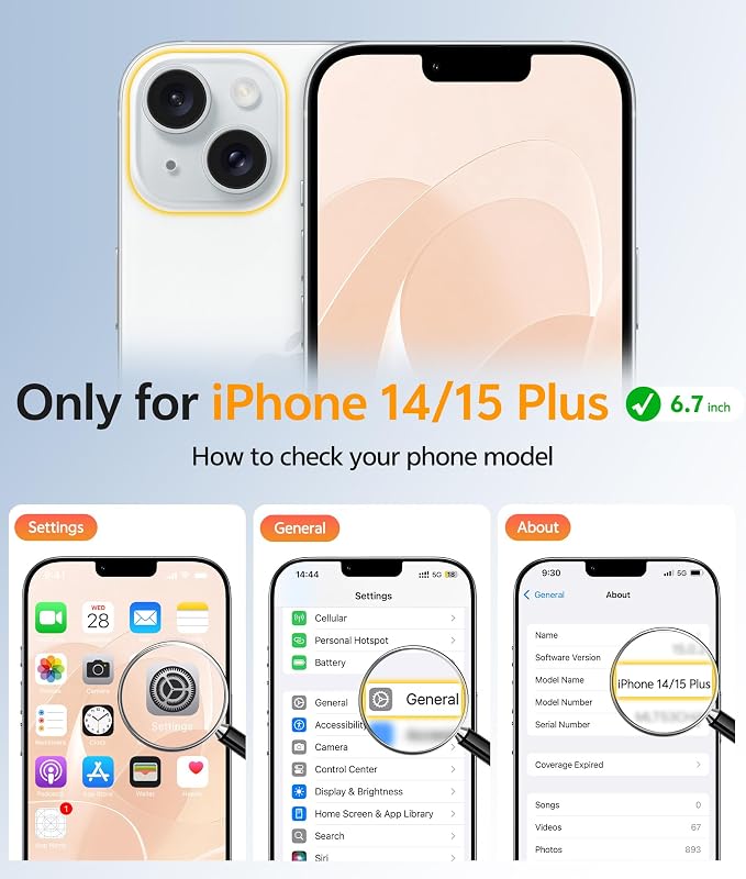 FNTCASE for iPhone 15/14 Plus Case, Fit for Magsafe, Screen Protector | Translucent Matte Magnetic Back, 14FT Military Grade Drop Protection, Shockproof Protective Phone Cover, Desert Gold - Image 2