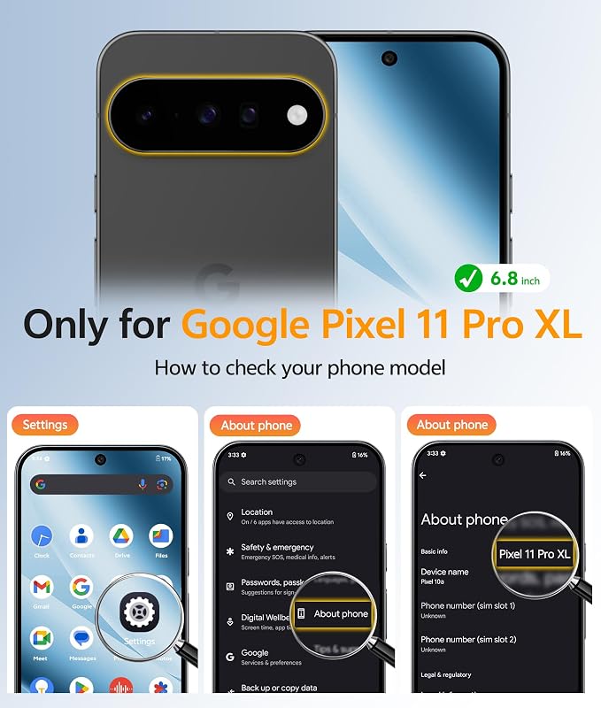 FNTCASE for Google Pixel 11 Pro XL Case, Fit for Magsafe, Screen Protector | Translucent Matte Magnetic Back, 14FT Military Grade Drop Protection, Shockproof Protective Phone Cover, Black - Image 2