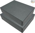 Lineco Drop Front Archival Storage Box, 9.75x12.75x3 in, Gray, 2 Pack | Acid-Free with Metal Edge, Preserves Picture Longevity, Organize Photos, Newspapers, Prints, Documents, Crafts, DIY by Lineco