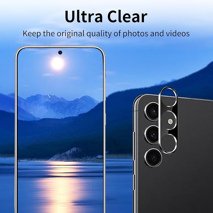 3 Pack Camera Lens Protector for Samsung Galaxy A16, Tempered Glass Camera Protector Lens Cover, Ultra HD, 9H Hardness, Anti-Scratch, Case Friendly, Easy to Install [No Affect on Night Shots] - Image 3
