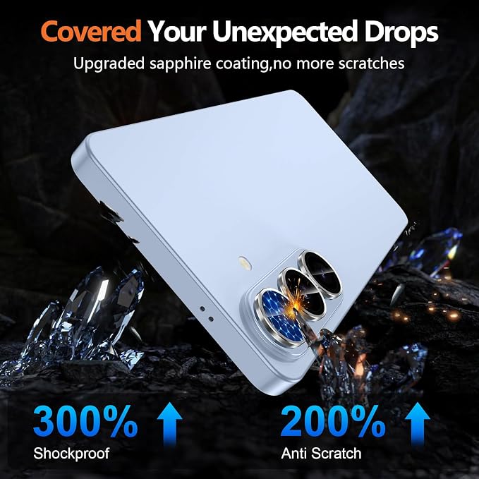 for Samsung Galaxy S26 Plus Camera Lens Protector, Individual Metal Ring Tempered Glass Lens Cover, [Strong Adsorption] Scratch Resistant Ultra-Thin HD Clear Lens Cover, 1 Set-Clear Ring - Image 5