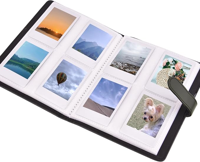 Sunmns Accessories Bundle Kit Compatible with Fujifilm Instax Mini 13 12 11 9 8 90 70 Instant Camera, Include Album, Film Stickers, Photo Frames, Hanging Frame, Strap (Black) - Image 2