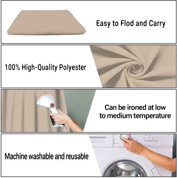 Beige Photography Backdrop for Photoshoot, Fabric 5x7ft | Polyester Studio Photo Backgrounds, Non Reflective, Easy to Hang, for Portrait Shoot, Product, Party Decor, Video Creation - Image 7