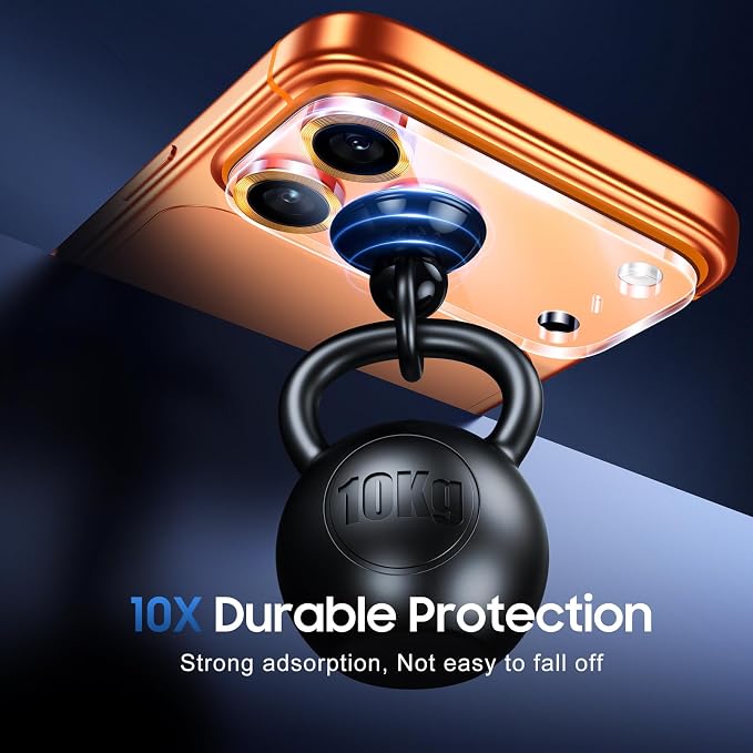 UniqueMe 3 Pack for iPhone 17 Pro Max Camera Lens Protector - Orange | Drop Protection, Case Friendly, 9H Tempered Glass, Camera Cover Screen, Update New Version - Image 2
