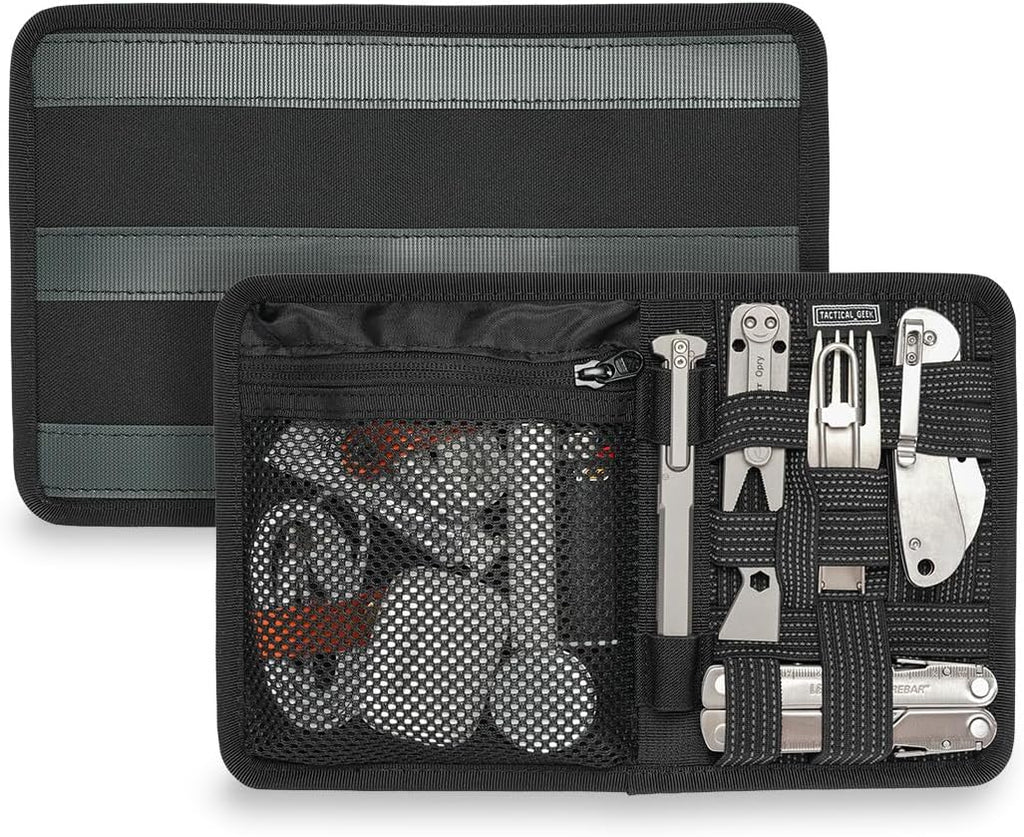 TACTICAL_GEEK EDC Organizer Board, Anti-Slip Elastic Woven Board, Utility Bag Insert Panel for Small Gear, Backpack Accessories (TCM10-Black) by TACTICAL_GEEK