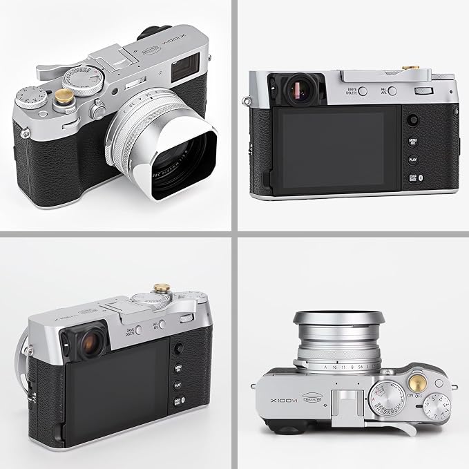 Haoge THB-X2S Metal Hot Shoe Thumb Up Rest Hand Grip for Fujifilm X100VI Fuji X100V Camera Silver - Image 8