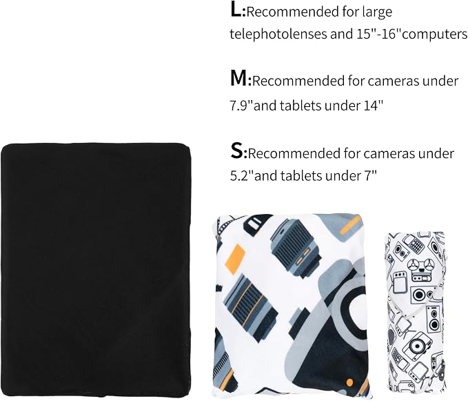3pcs Camera wrap, Protective Wrap, Magic Self-Adhesive Cloth, Anti-scratch Lens Camera Wrap, Folding, Washable, Lens pouches, Soft cloth with a sticky for camera - Image 3