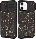 for iPhone 17 Case - Women Cute Phone Cover Girly Pretty Fancy Unique Aesthetic Design Slide Camera Cover Protective Case for Apple for iPhone 17, Flowers Floral by Goocrux