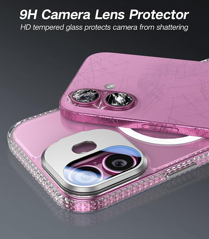 VOFATA [Upgraded] for iPhone 16 Case with Camera Cover Stand [Fit for MagSafe][9H Camera Lens Protector] Mil-Grade Protection Transparent Magnetic iPhone 16 Phone Case, Clear - Image 2