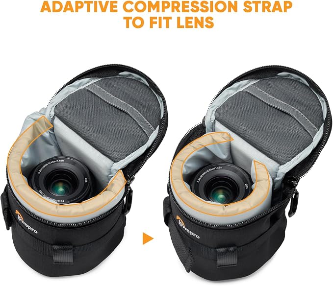 Lowepro ProTactic LCS 9 x 13 III Camera Lens Case, Camera Lens Pouch Bag, fits 24-70mm F/2.8, for DSLR and Mirrorless Cameras, Vol-0.5L Dim:5.12x3.54x3.54in, Camera Bag,for Photographer/Videographer - Image 3